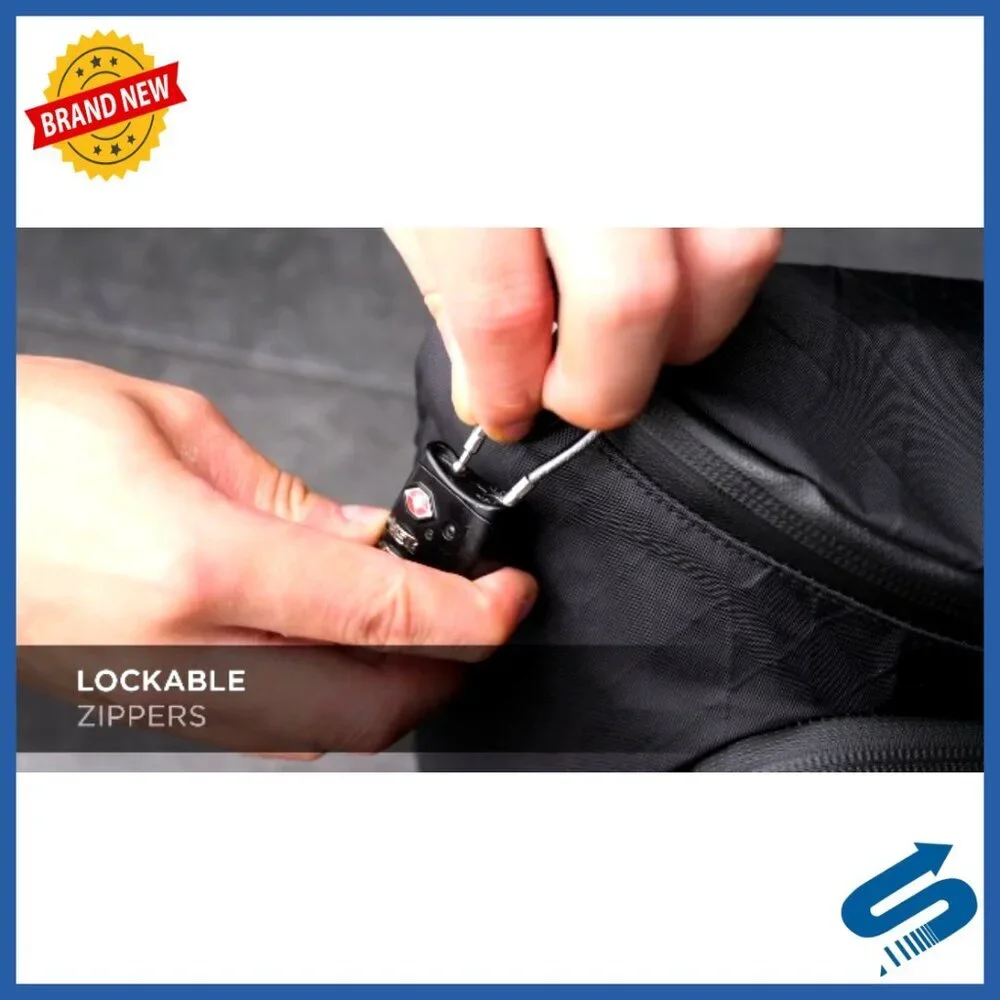 8L RFID-Blocking Sling Laptop Bag with USB Port & Lockable Zippers